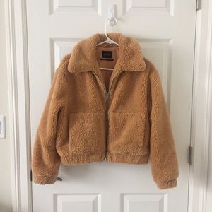 Urban Outfitters cropped teddy bear jacket, XS